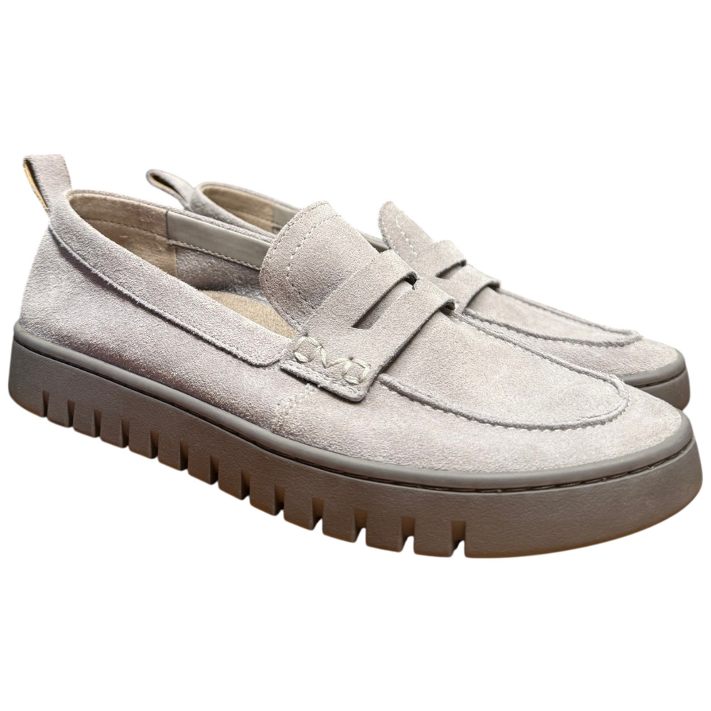 VIONIC Uptown Loafers Size 7.5 Grey Suede Lug Sole Slip On Orthotic Arch Support - Picture 4 of 14